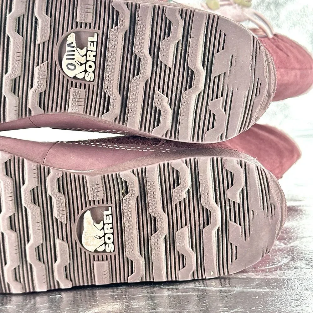 Sorel Suka II Shearling Boots Womens size 4 Pink Suede Non-slip Winter Boots